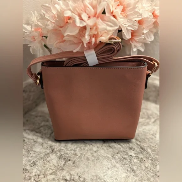 NWOT Muave Pink Croc Detail Crossbody - Picture 6 of 16